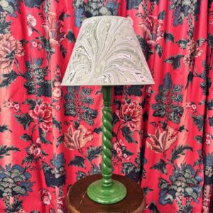 Green Barley Twist lampbase with Shade