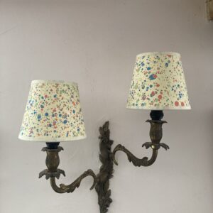 Main 6" Candle Clip shade with cream trim