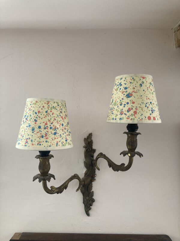 Main 6" Candle Clip shade with cream trim