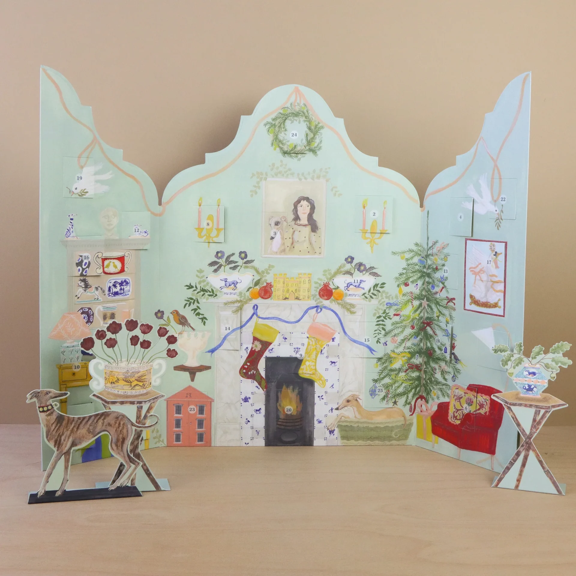 Festive Dutch Gable Advent Calendar by Polly Fern - Image 6