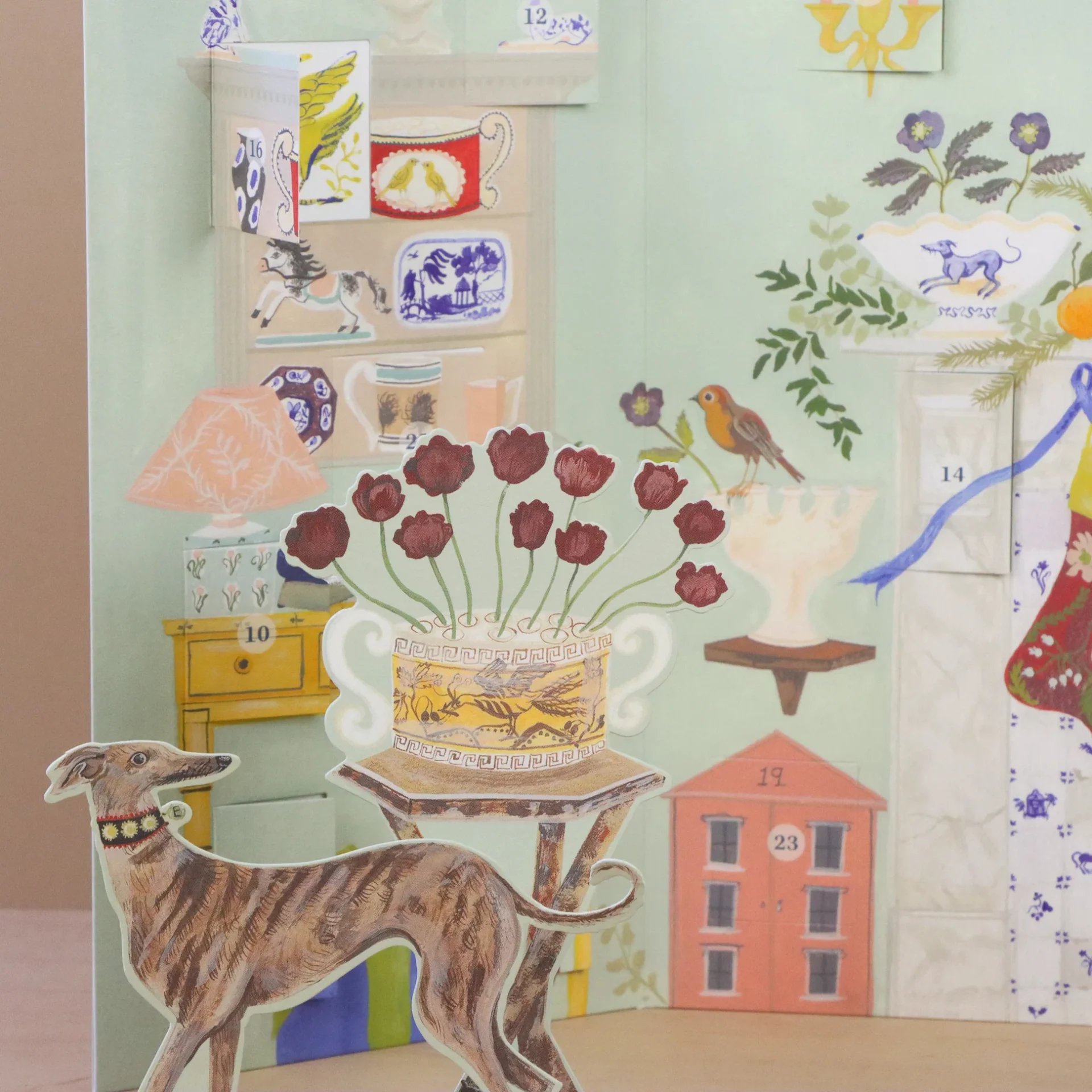 Festive Dutch Gable Advent Calendar by Polly Fern - Image 5