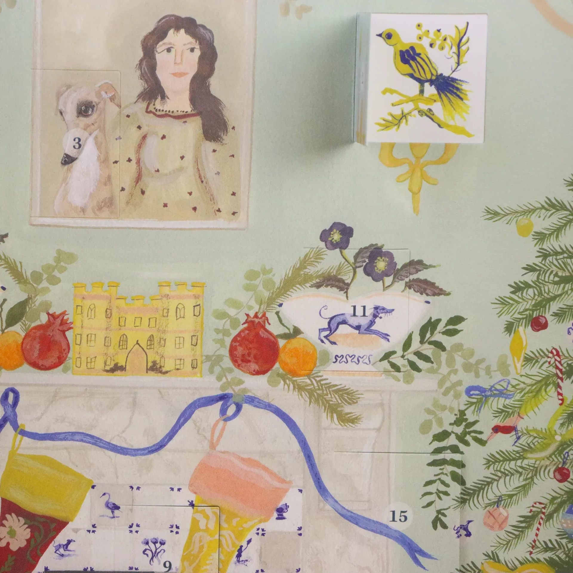 Festive Dutch Gable Advent Calendar by Polly Fern - Image 4
