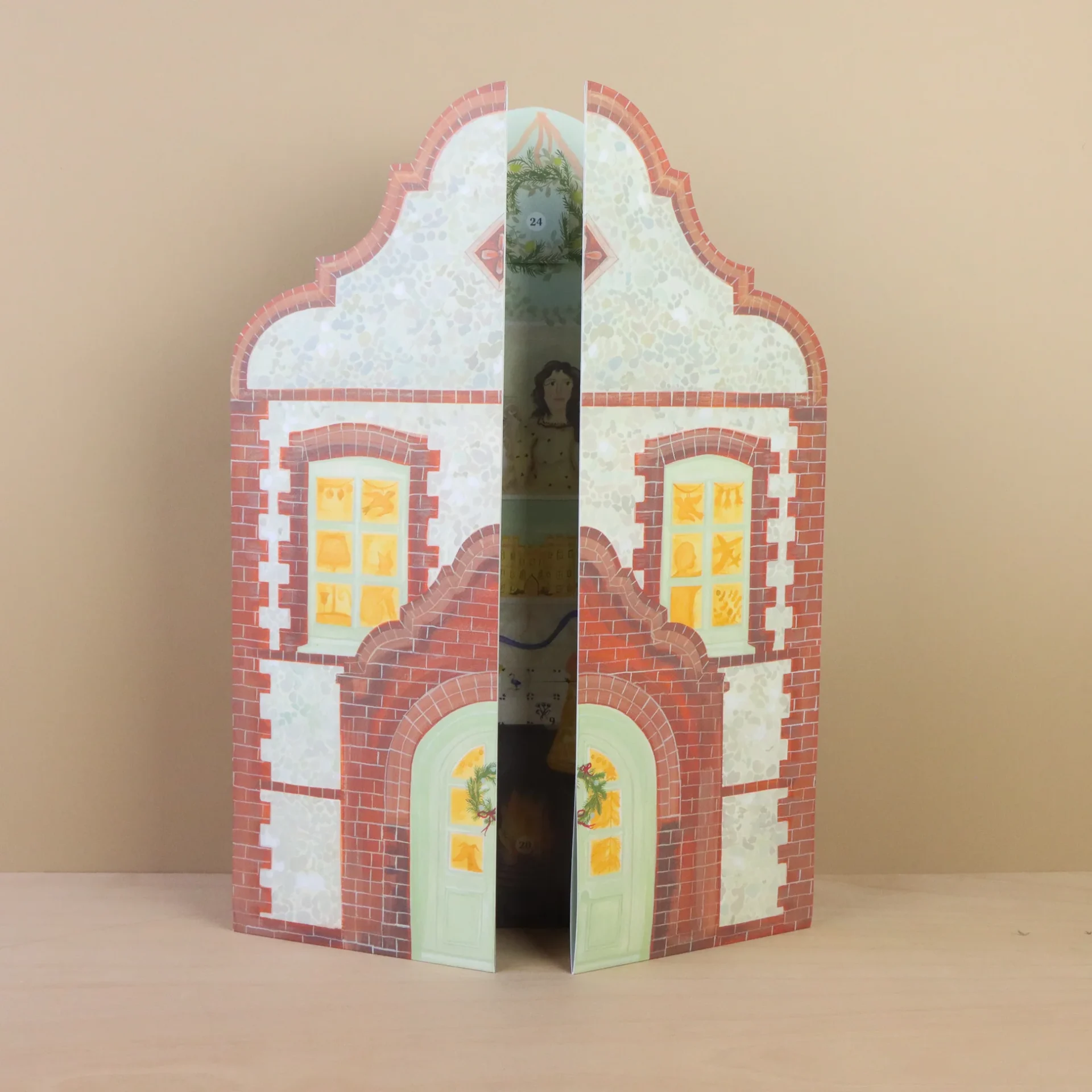 Festive Dutch Gable Advent Calendar by Polly Fern - Image 3