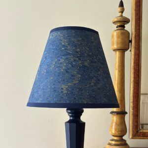 8” Anbye empire shade with royal blue trim