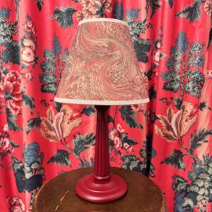 Red Avon Lampbase with Shade