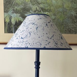 16" Ax Coolie Shade with blue trim