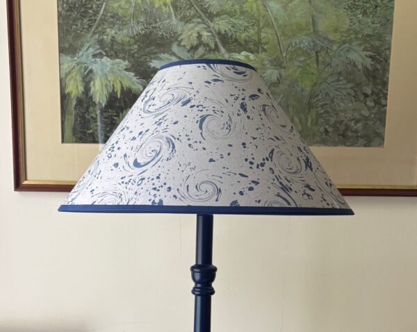 16" Ax Coolie Shade with blue trim