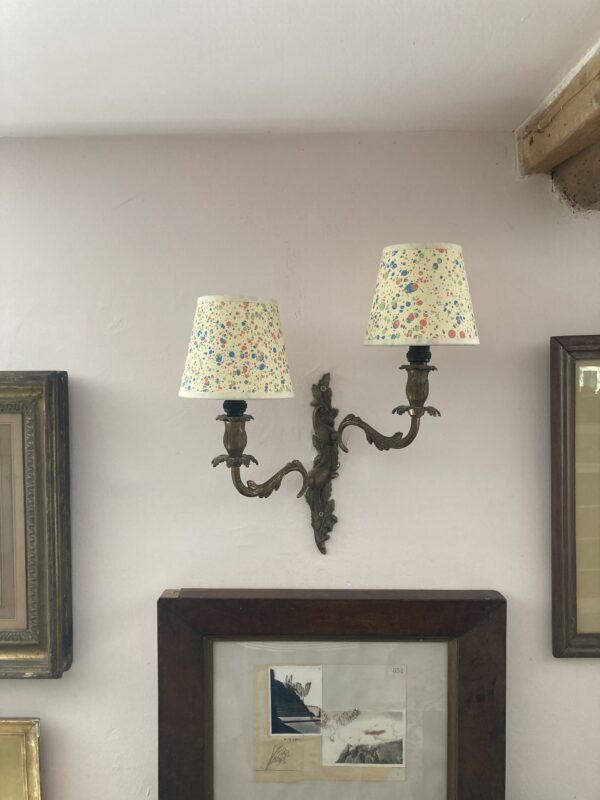 Main 6" Candle Clip shade with cream trim - Image 3