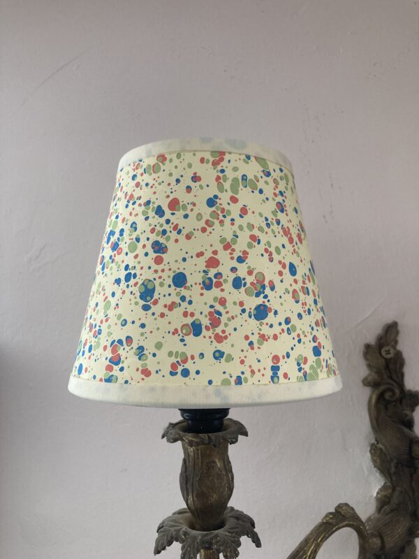 Main 6" Candle Clip shade with cream trim - Image 2