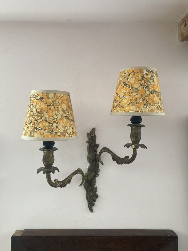 Plock 6" Candle Clip shade with Biscuit trim