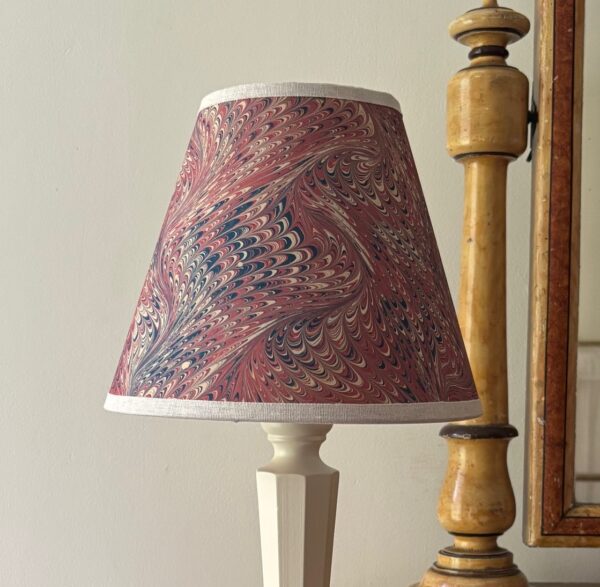 8” Quiddle empire shade with cream trim