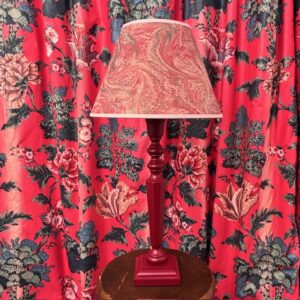 Red Wylye Lampbase with Shade